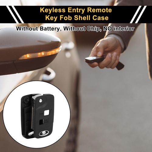 TUCKBOLD 2 Button Key Fob Shell Case for Lexus RX300 2001 Keyless Entry Remote Replacement Case Black