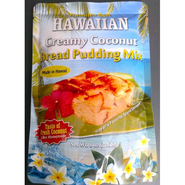 Hawaii's Best Hawaiian Creamy Coconut Bread Pudding Mix