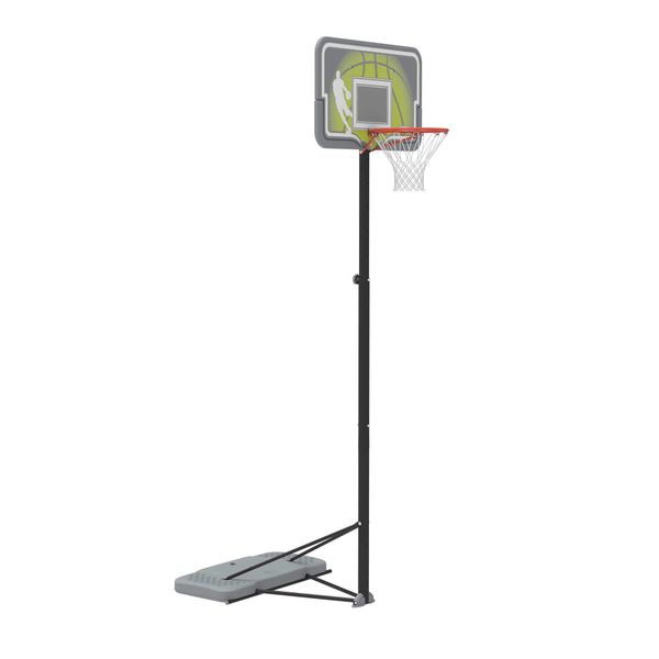 Lifetime 90992 Full-Size Height Adjustable Portable Basketball Hoop, 7.5 to 10 Foot Telescoping Adjustment, 44-Inch Impact Backboard