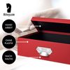 Rossler Soho A4 Paper Box with Index Holder and Handle - Red