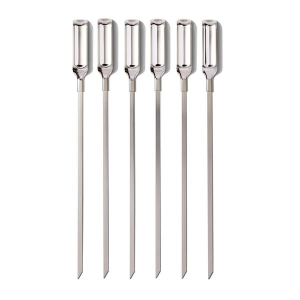 OXO Good Grips Grilling Tools, Stainless Steel Grilling Skewers - Set of 6