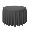 120" Round Polyester Fabric Tablecloths for Wedding Banquet - Dark Gray
