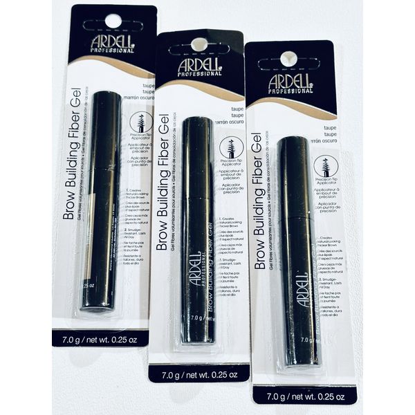 3 Wardell - Brow Building Fiber Gel - TAUPE  Marrón Oscuro Lots Trio 3