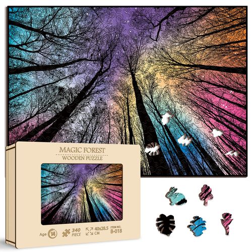 Hard Impossible Wooden Puzzles for Adults 340 Piece, Challenging Difficult Wood Puzzles for Adults, Colorful Gradient Puzzle for Adult