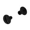 Buckleguy.com Chicago Screws, Open Hole, Black Matte, Solid Brass-LL (50 per bag), Multiple Sizes