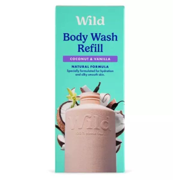 Wild Body Wash Refill, Coconut & Vanilla Refill, 300ml