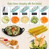 Vegetable Slicer W/5 Blade Curly Chips Noodle Maker Spaghetti Spiralizer Kitchen