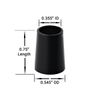 Hireko 3/4-Inch Tall Black .355" Taper Tip Iron Ferrules (Dozen)