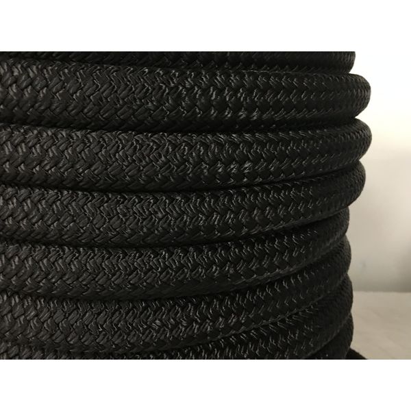 Black Double Braid Nylon Rope 1 inch (50 feet)