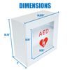 Non Alarmed AED Defibrillator Wall Mounted Storage Cabinet