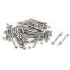 sourcing map M3x40mm Hex Socket Head Knurled Cap Screws Bolts Nuts Set 50Pcs