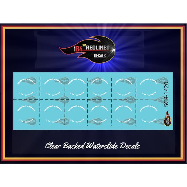 1/64 Cooper Cobra Tire Logos Decal SCR-1420