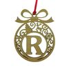 Laser cut Christmas tree bauble decoration: Letter R