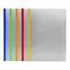 M1SS 20 pcs (Clear) A4 Clip Bar Files Smooth Slide Binder Plastic Document Folder, 50 Sheets Capacity, Ideal for Students School Notes Classification