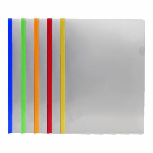 M1SS 20 pcs (Clear) A4 Clip Bar Files Smooth Slide Binder Plastic Document Folder, 50 Sheets Capacity, Ideal for Students School Notes Classification