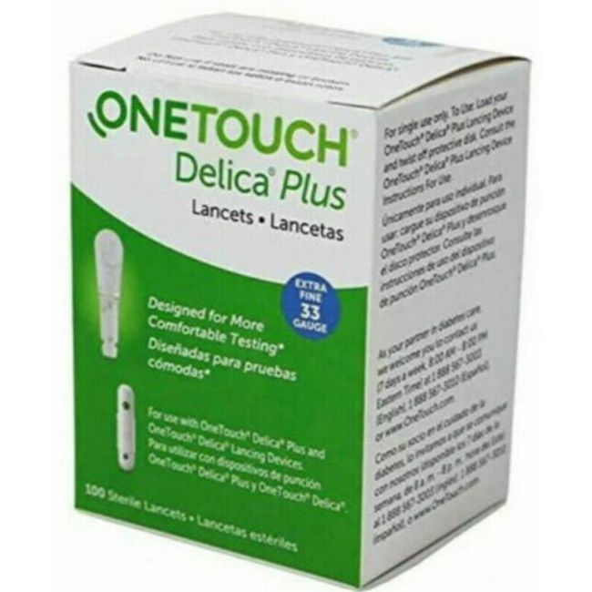 OneTouch Delica Extra Fine 33 Gauge Lancets
