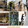 5m Telescopic Ladder Extendable Step Ladder Folding Multi Purpose Ladder + Hook