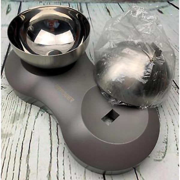 Elevated Dog Cat Bowls 20in Tilted Raised Cat Food Bowls with 2 Stainless