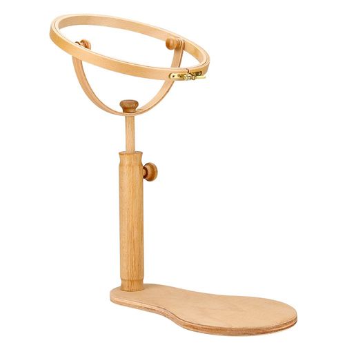 Embroidery Stand,Embroidery Hoop,Embroidery Hoop Stand,Wood Adjustable Rotated Embroidery Frame Stand for Most Sizes of Hoops, Cross Stitch Wooden Stand Hoop,Frame Set Sewing Tools(21cm)