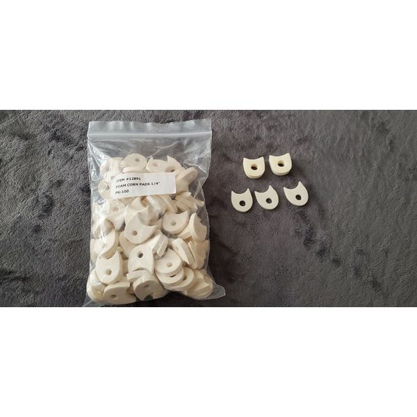 FOAM CORN PADS / TOE SEPARATORS SPREADERS WITH APERTURE - 1/4" - 93 COUNT +