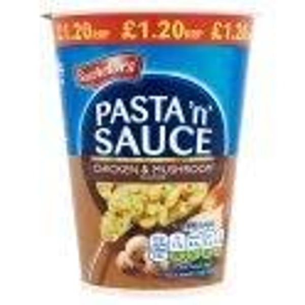 Batchelors Pasta 'n' Sauce Chicken & Mushroom Pots 65g - Case of 6 (Price Marked)