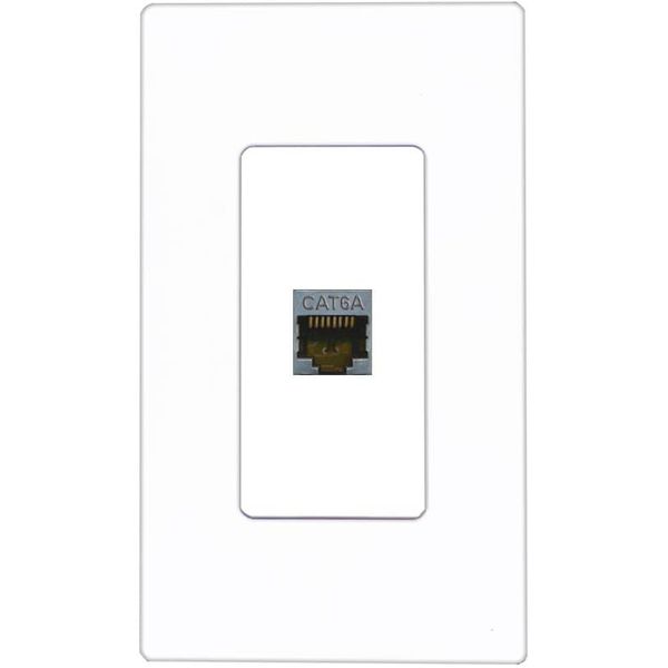 RiteAV CAT6A Wall Plate Screwless [White]