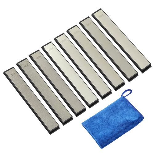 IMAGE Diamond Sharpening Stones Set 8 Whetstones 120/240/400/600/1000/1500/2000/3000 Grit Sharpening Kit for Knife Sharpener