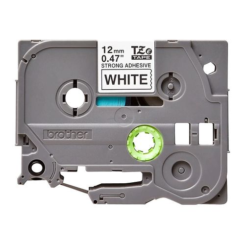 Brother Genuine P-touch TZE-S231 Label Tape, 1/2" (0.47") Extra Strength Adhesive Laminated P-touch Tape, Black on White, Laminated for Indoor or Outdoor Use, Water Resistant, 26.2 Feet (8M), Single-Pack