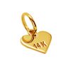 10k Solid Yellow Fine Gold Heart Love Beautiful Delicate Small Charm Pendant