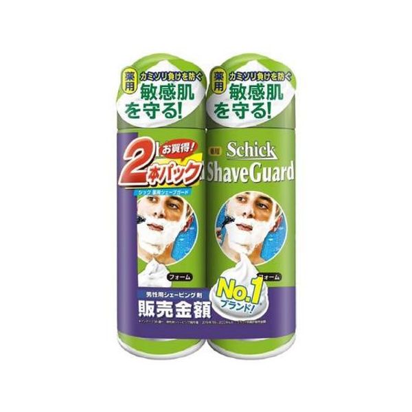 Schick Japan Medicated Shave Guard Shaving Foam Double Pack 2 bottles Shaving cream, aftercare, shaving, skin care