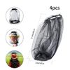 4 PCS Midge Head Net, Nylon Mosquito Head Protecting Net, Fine Mesh Insect Netting, Face Neck Netting Cover for Outdoor, Hiking, Camping, Climbing, Walking - Black