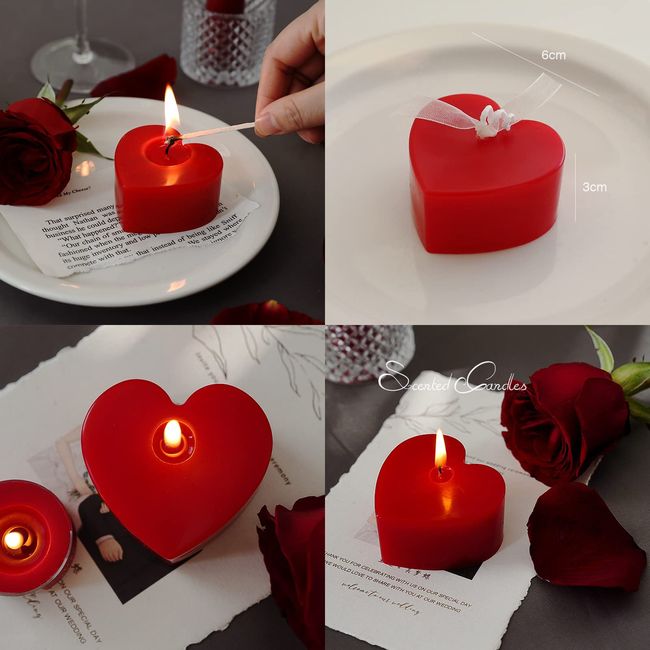Heart Shaped Candle, Heart Candle, Birthday Gift, Anniversary