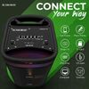 Portable Dual 10” Karaoke Party Speaker W/ Microphone - Bluetooth, USB, FM