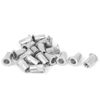 uxcell Rivet Nut Set Aluminum Flat Head Rivet Nut Silver Tone
