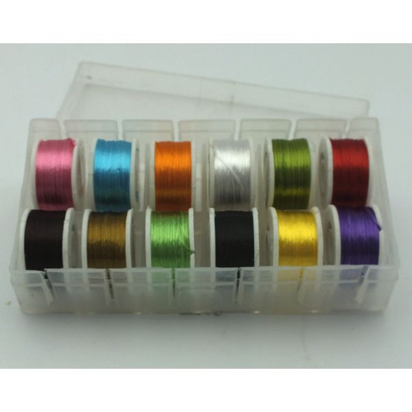 Fly Tying Floss - 12 Spools -Assorted Colors in Dispenser Box - MAT111A