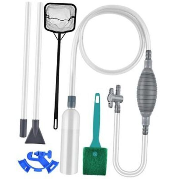 Fish Tank Cleaner, Aquarium Gravel Cleaner Kit Fish Tank Siphon Vacuum