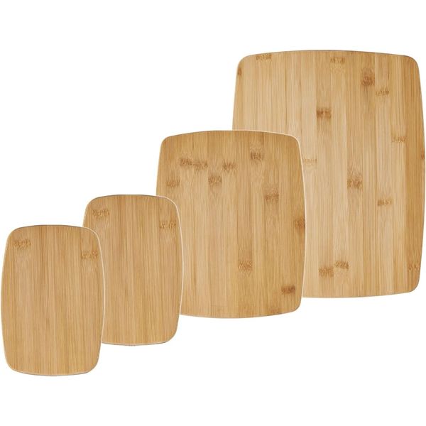 Farberware 4-Piece Reversible Bamboo Cutting And Charcuterie Board Set, 
