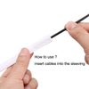 sourcing map PET Expandable Cord Protector, 6.5Ft-6mm Wire Loom Cable Sleeve White