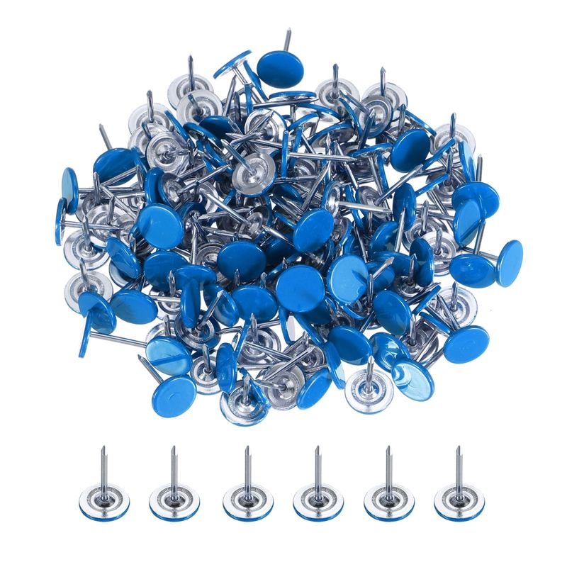 PATIKIL 0.43 Inch Push Pins, 200 Pack Flat Round Head Push Pin ...