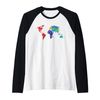 World Map I Atlas I Cool World Maps Raglan, black