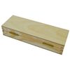 Wooden World - Unpainted Beechwood Pencil Case, 18 x 5 x 3 cm, Natural, Solid, Rectangular, Stackable, For Stationery