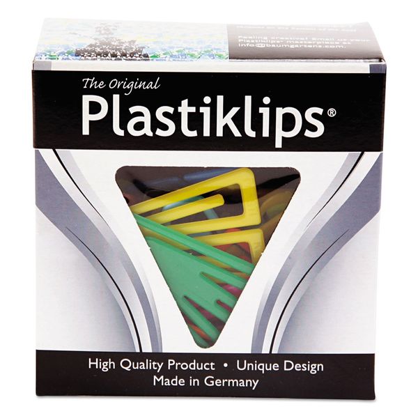 Baumgartens LP0200 Plastiklips Paper Clips, Small, Assorted Colors, 1,000/Box