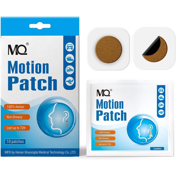 Motion Sickness Patch,10 Count,non Drowsy Sea Sickness Patches Behind Ear For