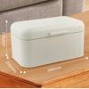 Aeroor Bread Case, Metal Bread Storage Container, Large Capacity, Dustproof, Small Storage, Stylish (Black)