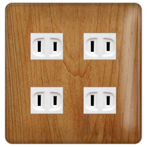 Panasonic WN6004W Outlet Plate [2 Rung, 4 Covers/2 + 2 Covers] Outlet Cover, Switch Cover, Switch Plate, Woodgrain Pattern, 250 Design, 151-175 No. 171, Made in Japan