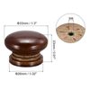 12pcs Round Wood Knobs 33x23mm Pull Handles for Drawer with Screws Dark Brown