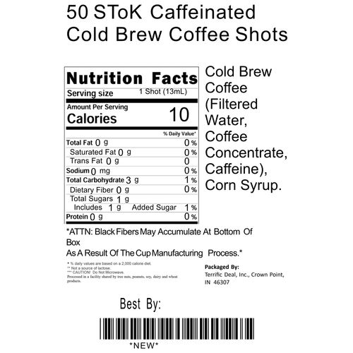 50 SToK Caffeinated Cold Brew Coffee Shots