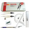 KOKUYO CAMLIN - 9Pcs Nouvel Maths Drawing Instruments Mechanical Pencil Precise Arcs