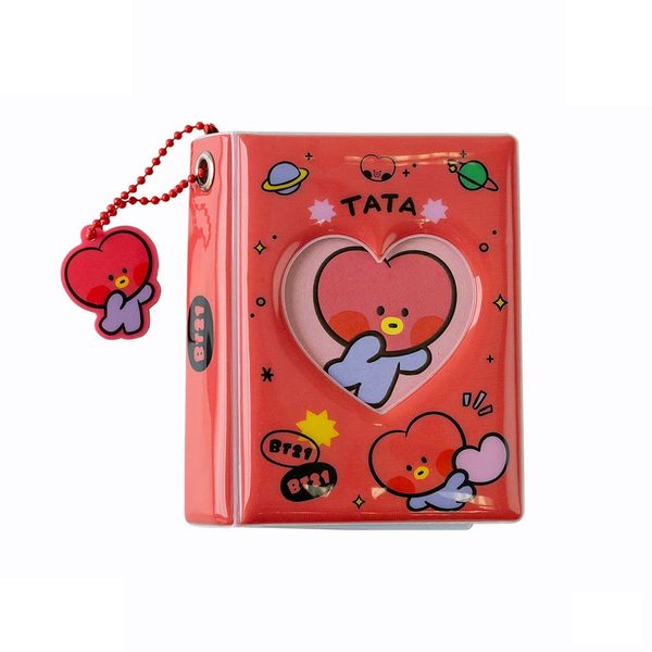 Solomon Shoji BT21 Minini Photo Binder (32 Pockets) (TATA) PHOTO BINDER Photo Album, Photo Card, Trading Card Binder, Collect Book (4 Pieces Per Person)