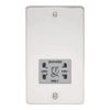 Knightsbridge Flat Plate FP8900 Shaver Socket, Polished Chrome